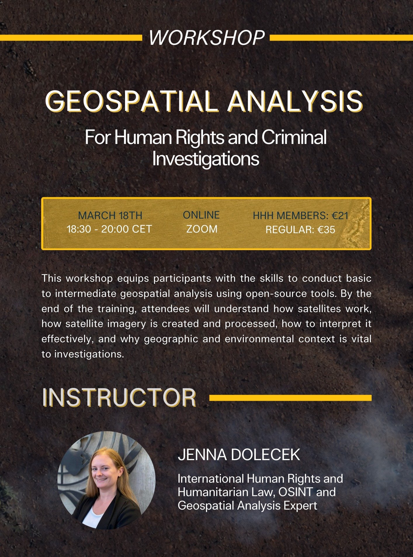 🛰️ Satellite imagery is changing how investigations are conducted.

From documenting war crimes to uncovering environmental destruction, geospatial analysis has become a critical skill for investigators, journalists, and human rights researchers.

I