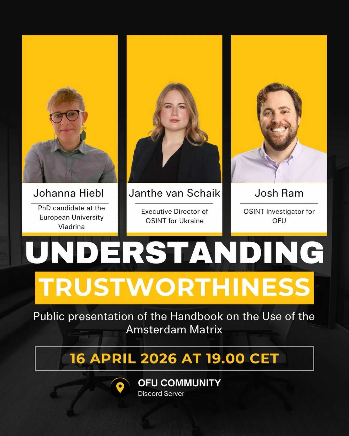 How do you know if OSINT is actually trustworthy?

Tomorrow, we&rsquo;re diving into exactly that 👇

From evaluating sources to applying the Amsterdam Matrix, our speakers will break down what trustworthiness really means in practice.

📅 16 April |