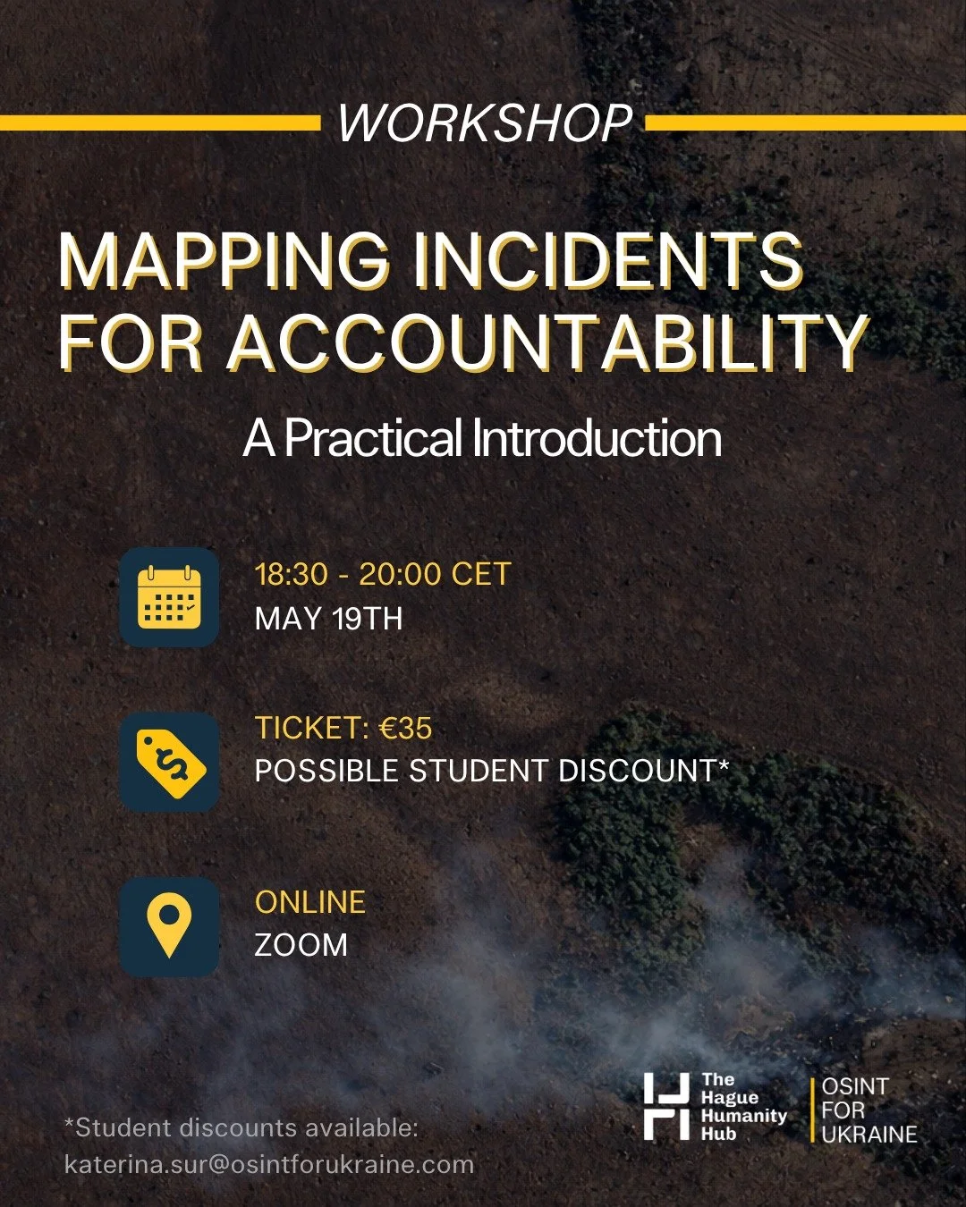 Join us for an engaging online workshop, &ldquo;Mapping Incidents for Accountability: A Practical Introduction,&rdquo; organized by OSINT FOR UKRAINE in collaboration with @humanityhub 

The session will be led by Jenna D., an Open Source Investigati