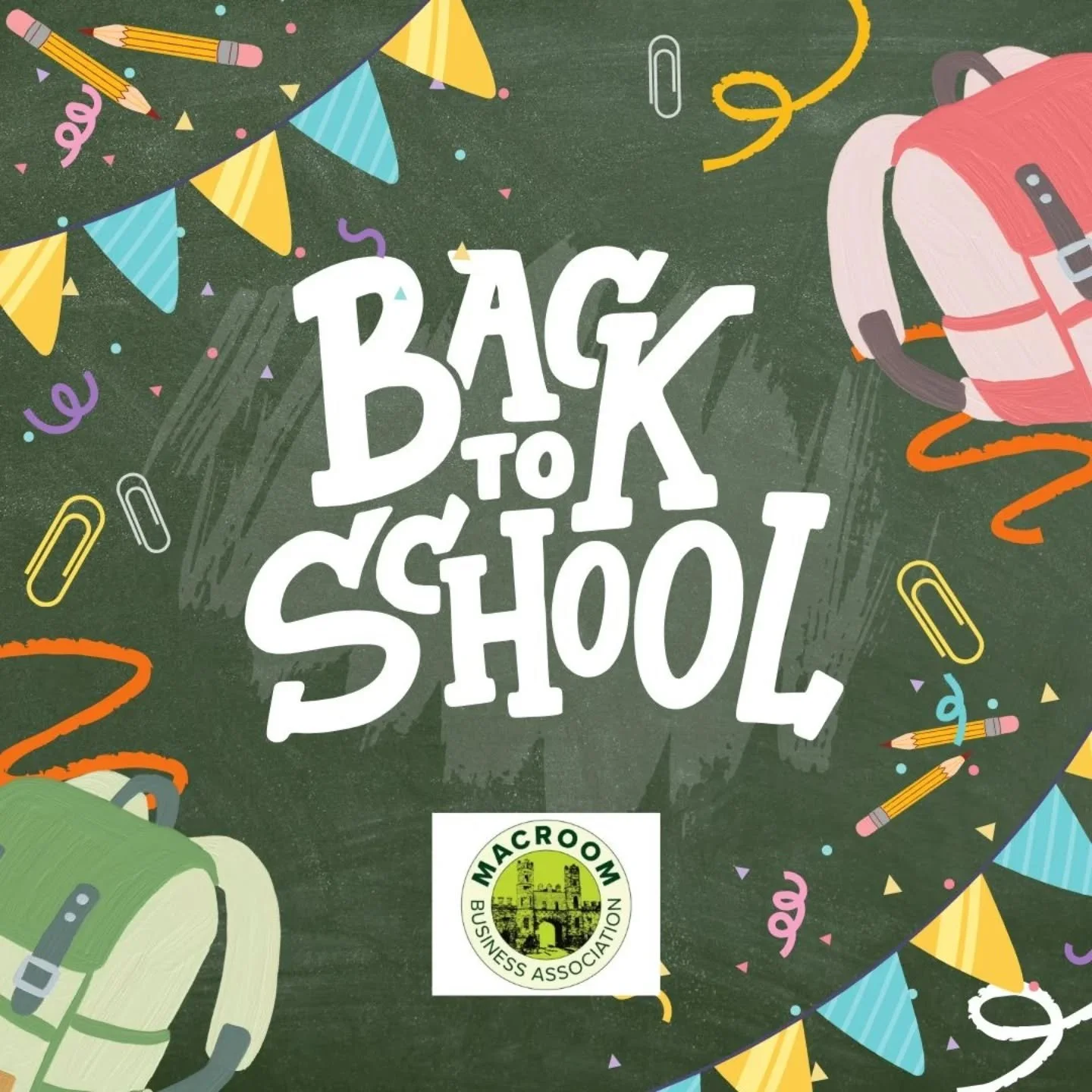 🎒🖊✏️📚 Macroom Town has all your back to school needs 🎒 🖊 ✏️📚

Call into M.J. Cronins, Dan Twomey's, Mary's Toymaster, T.M Cronins and Connections to pick up the essentials! 🛍 

Now is the time to get organised before the students head back to 