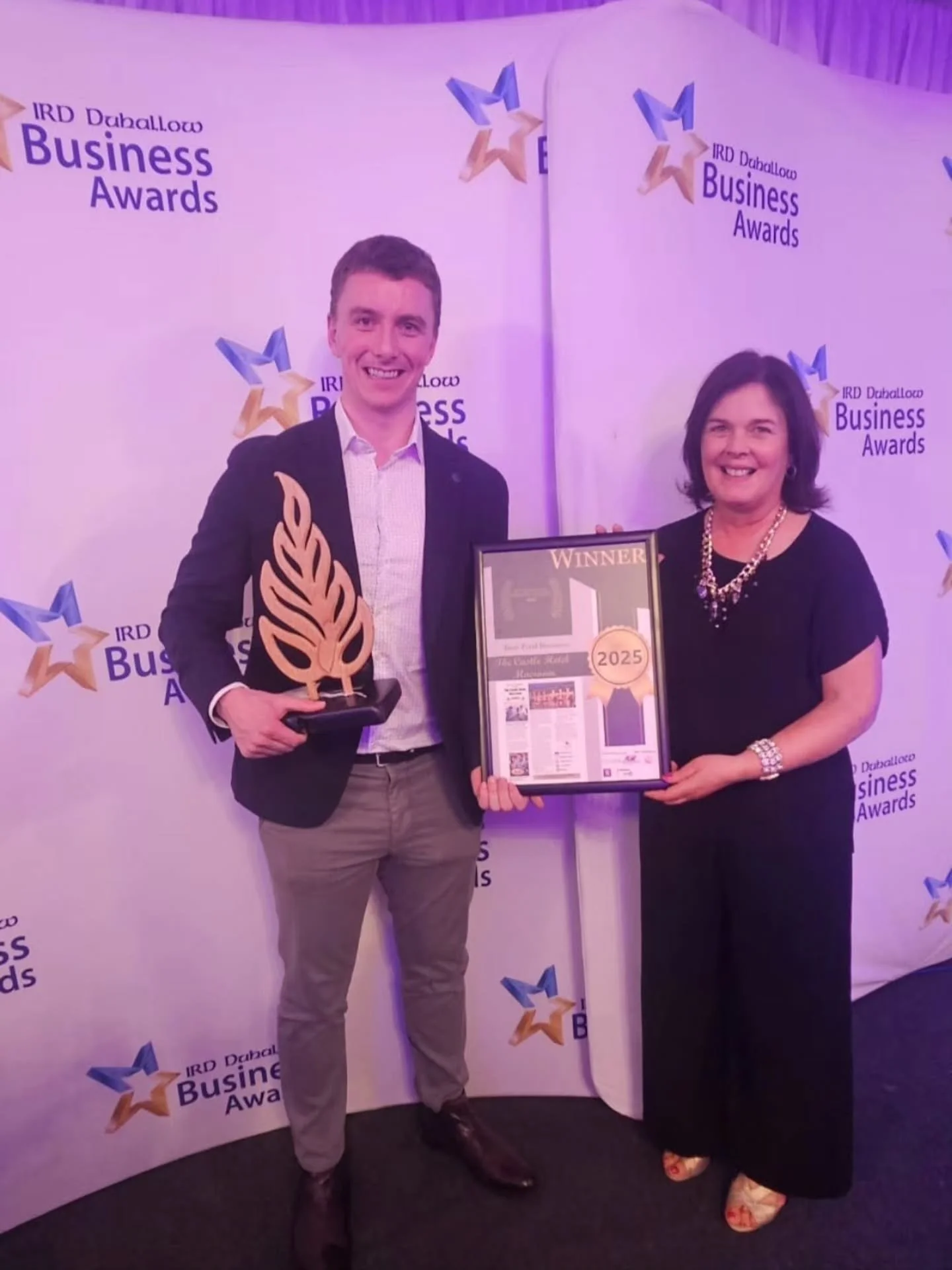 Massive congratulations to Castle Hotel Macroom on their latest award - Winner of The Food Business category at tonight's IRD Duhallow awards! 🏆 

Delighted for Rory and all the staff! Well deserved! 
Congratulations again! 🥳

@castlehotel_macroom 