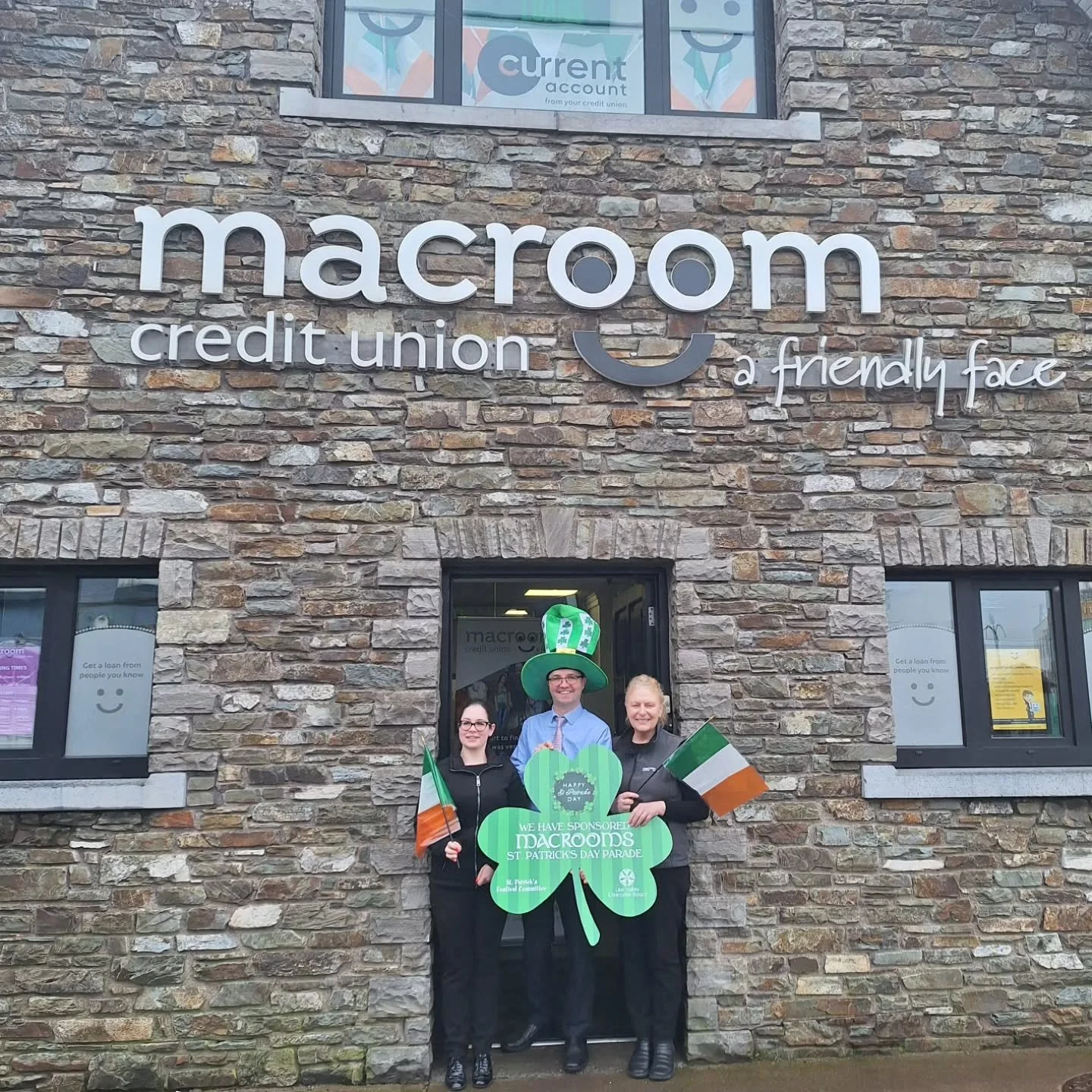 ☘️ Sponsor Spotlight ☘️ 

🌟Macroom Credit Union🌟
Delighted to have this local business's support for the Macroom St. Patrick's Day Parade.
Please support the businesses that support us, our sponsors make it all possible. 
Go raibh m&iacute;le maith