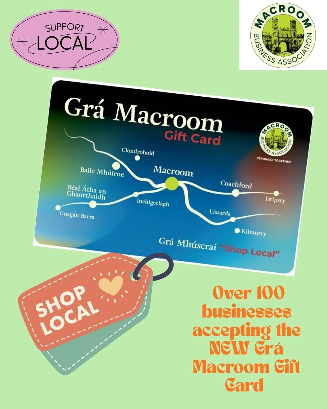 💝Still holding on to your Gr&aacute; Macroom Gift Card? 💝
 Why not use it like this week? 

🌟Get out and spend your gift cards 🌟

Whether it helps with your everyday essential expenses or goes towards a welcome treat. No excuses as there are over