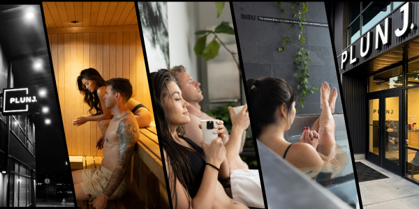 Relaxing sauna at Plunj, highlighting the sauna and cold plunge experience as a bonus activity for Launch Your Firm 2025.