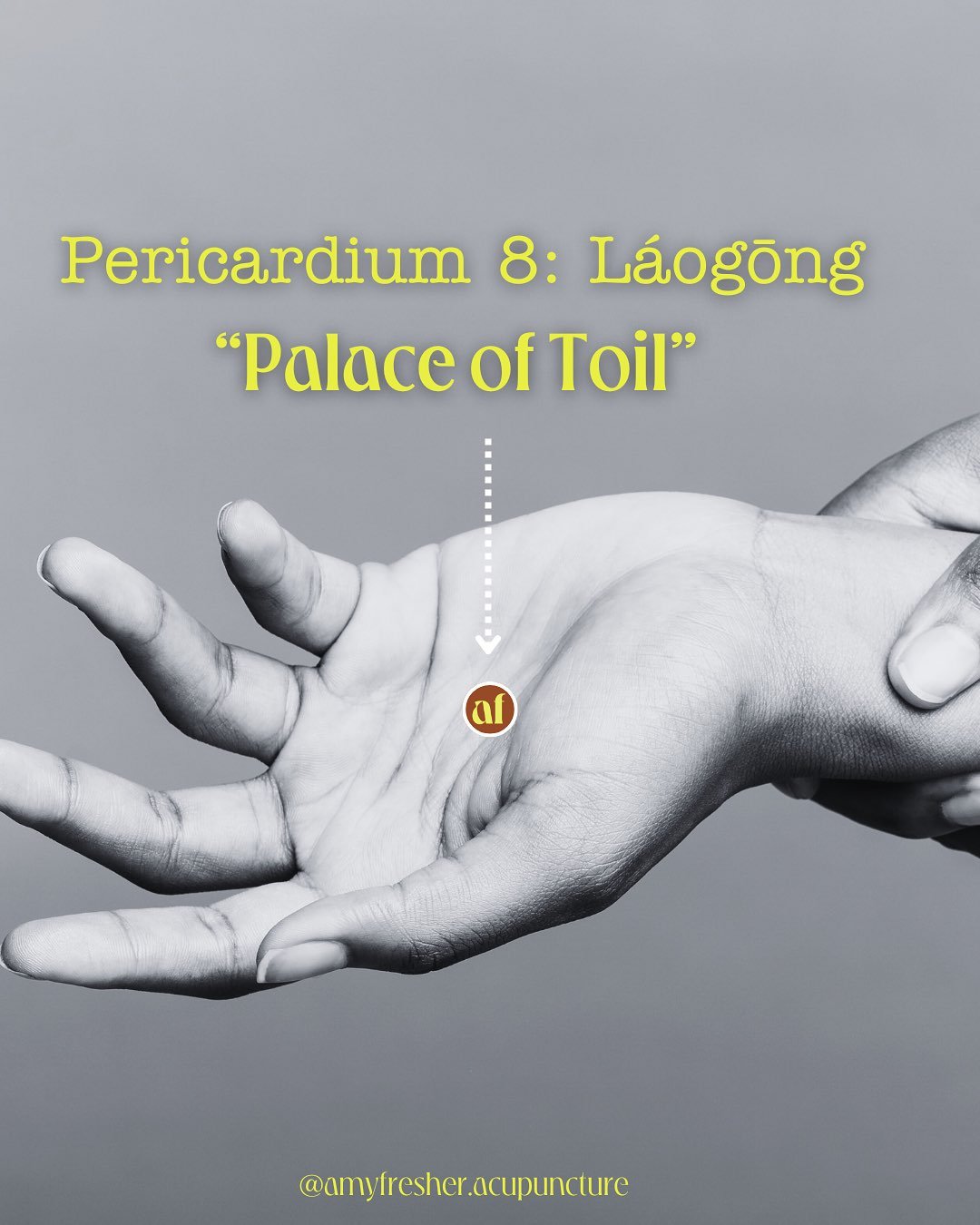 Pericardium 8: Laogong / &ldquo;Palace of Toil&rdquo;

Laogong, at the center of the hand,
becomes the portal through which
intention flows outward
and sensation flows inward.

Where fire rises to meet the palm.
The center of offering,
of intention,

