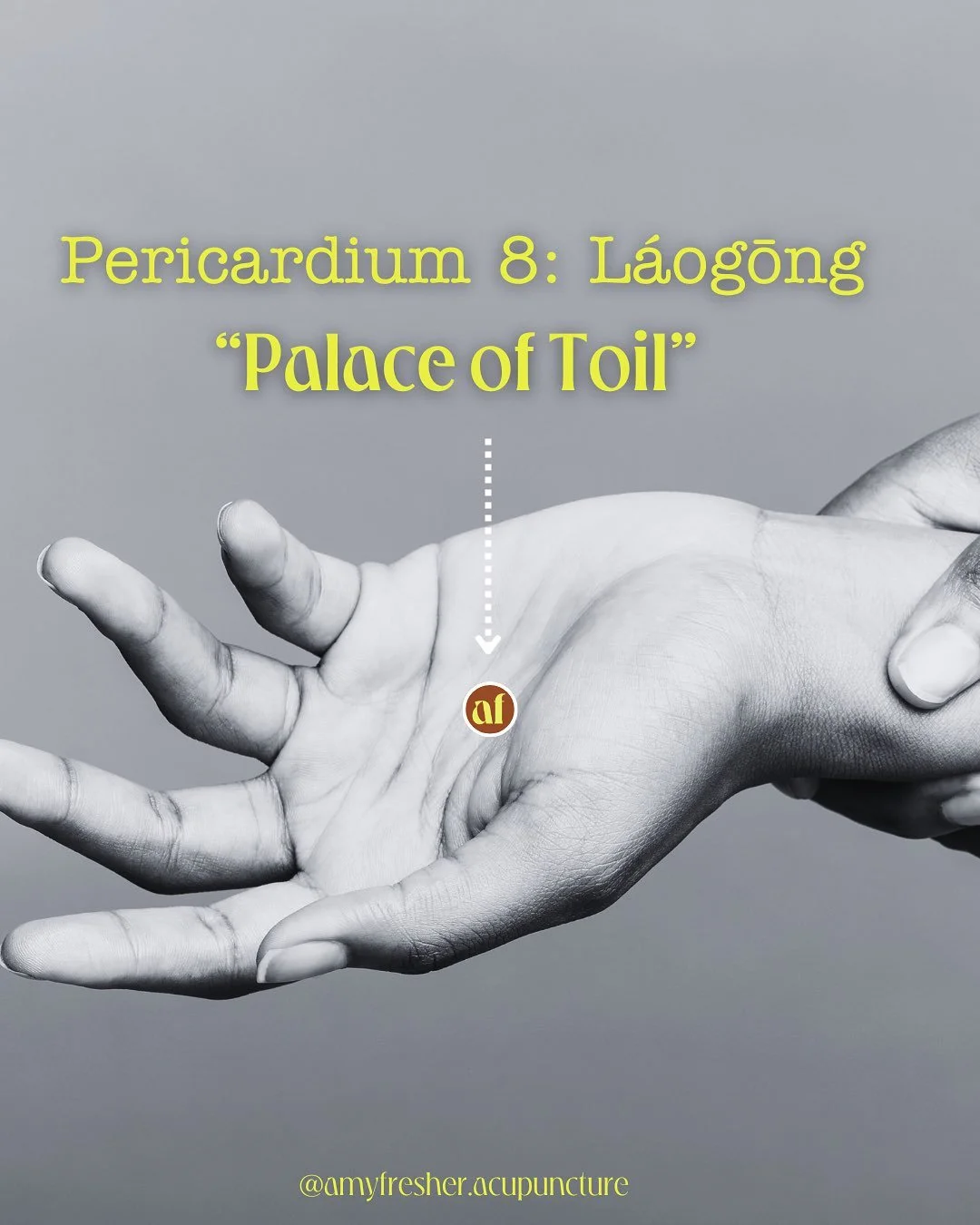 Pericardium 8: Laogong / &ldquo;Palace of Toil&rdquo;

Laogong, at the center of the hand,
becomes the portal through which
intention flows outward
and sensation flows inward.

Where fire rises to meet the palm.
The center of offering,
of intention,
