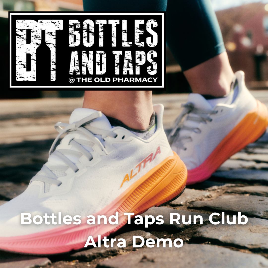 bottles and taps run club with CRC + Altra