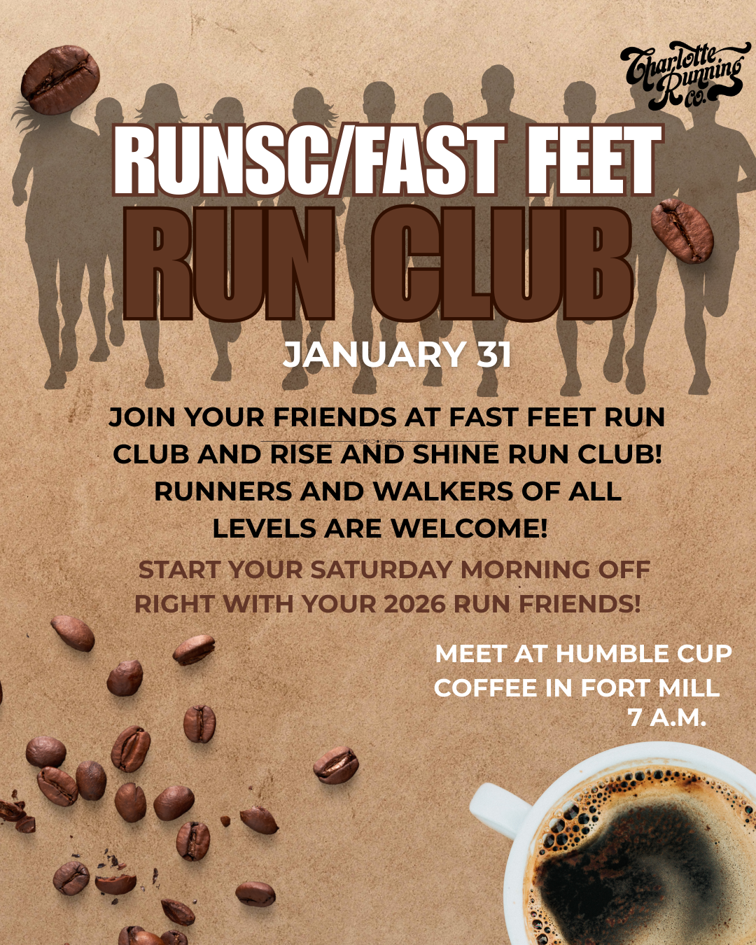 Run SC/Fast Feet Run Club at Humble Cup Coffee Fort Mill 