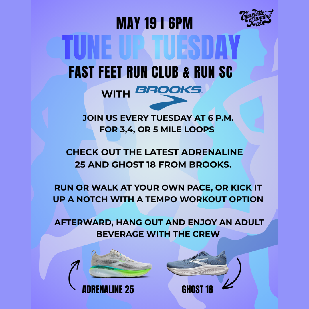 Tune up Tuesday with Run SC and Fast Feet Run Club x Brooks