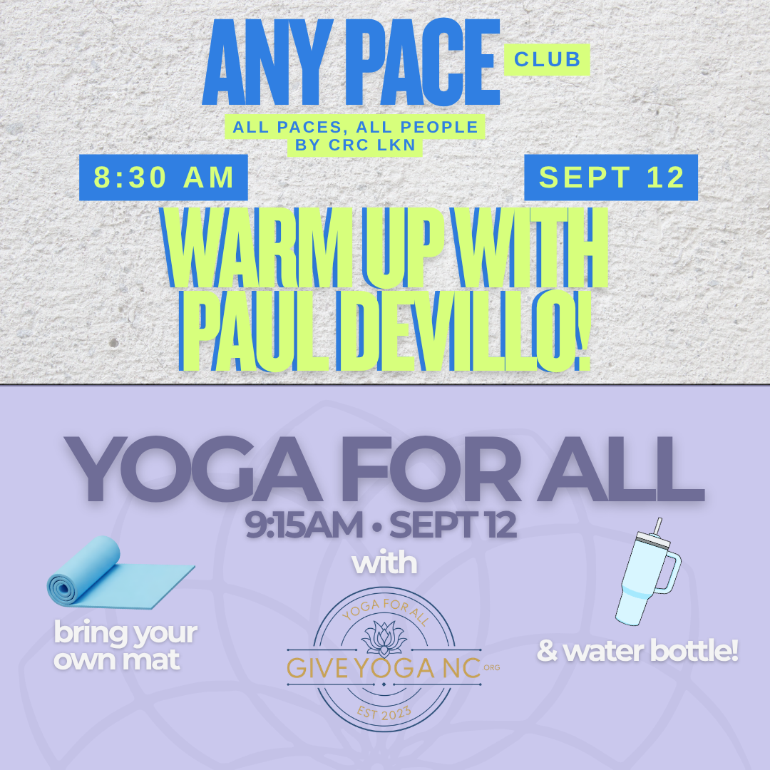 Any Pace Run Club and Free Yoga for Runners