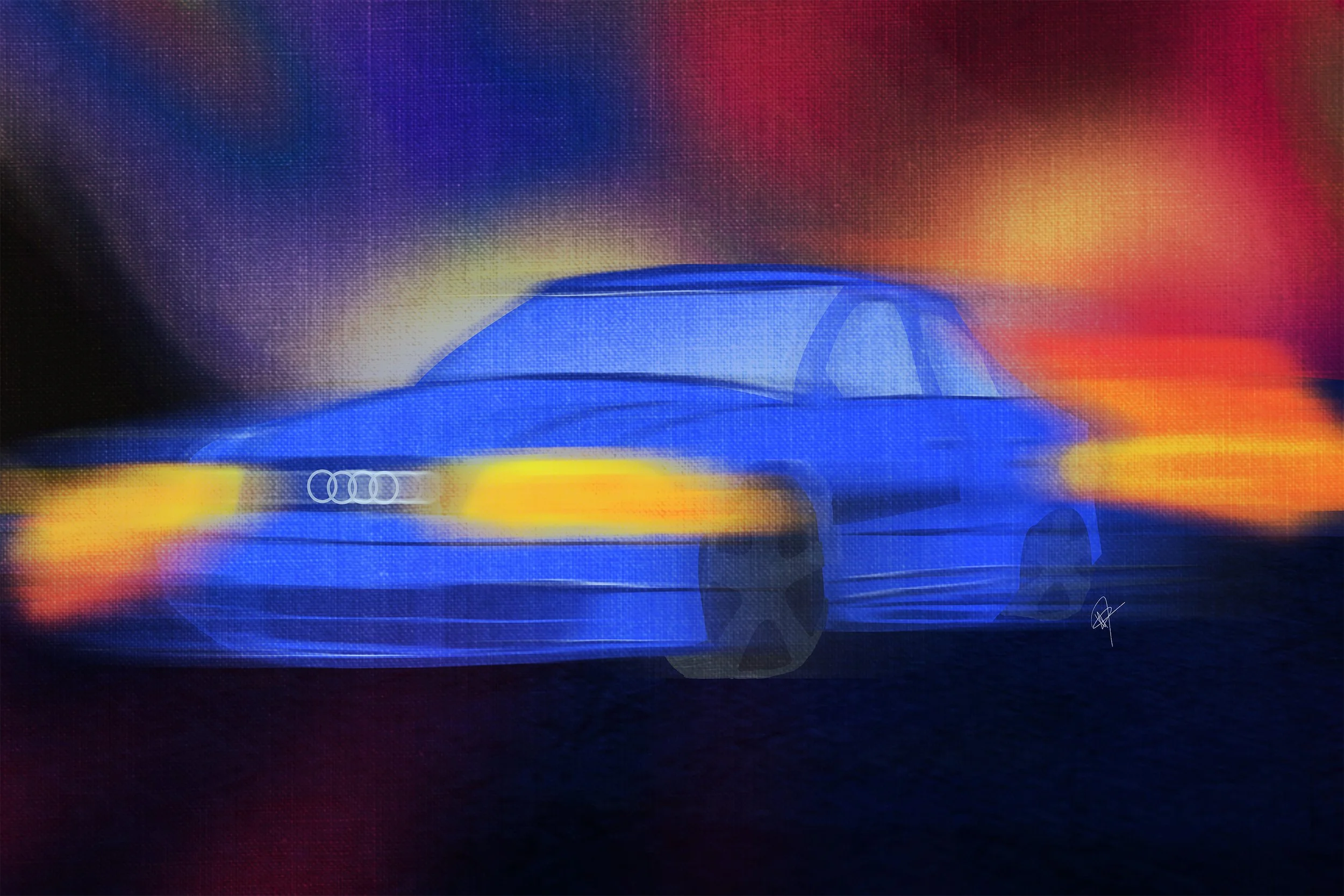 Digital Illustration - Audi in Motion