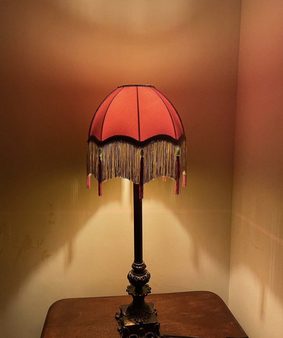 10" umbrella pink velvet lit
