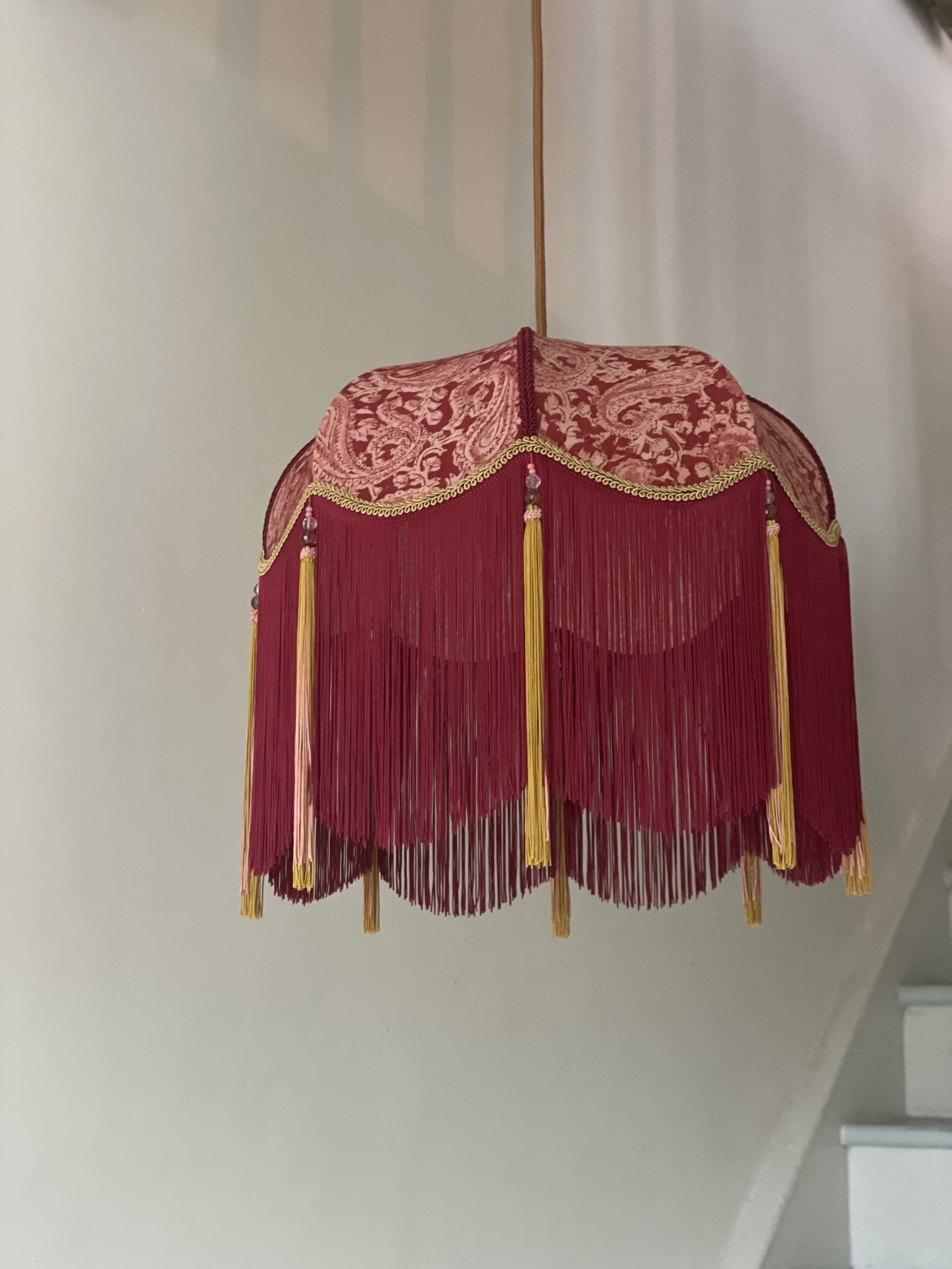 Sharron K. Indian Blockprint cotton, 20cm fringe