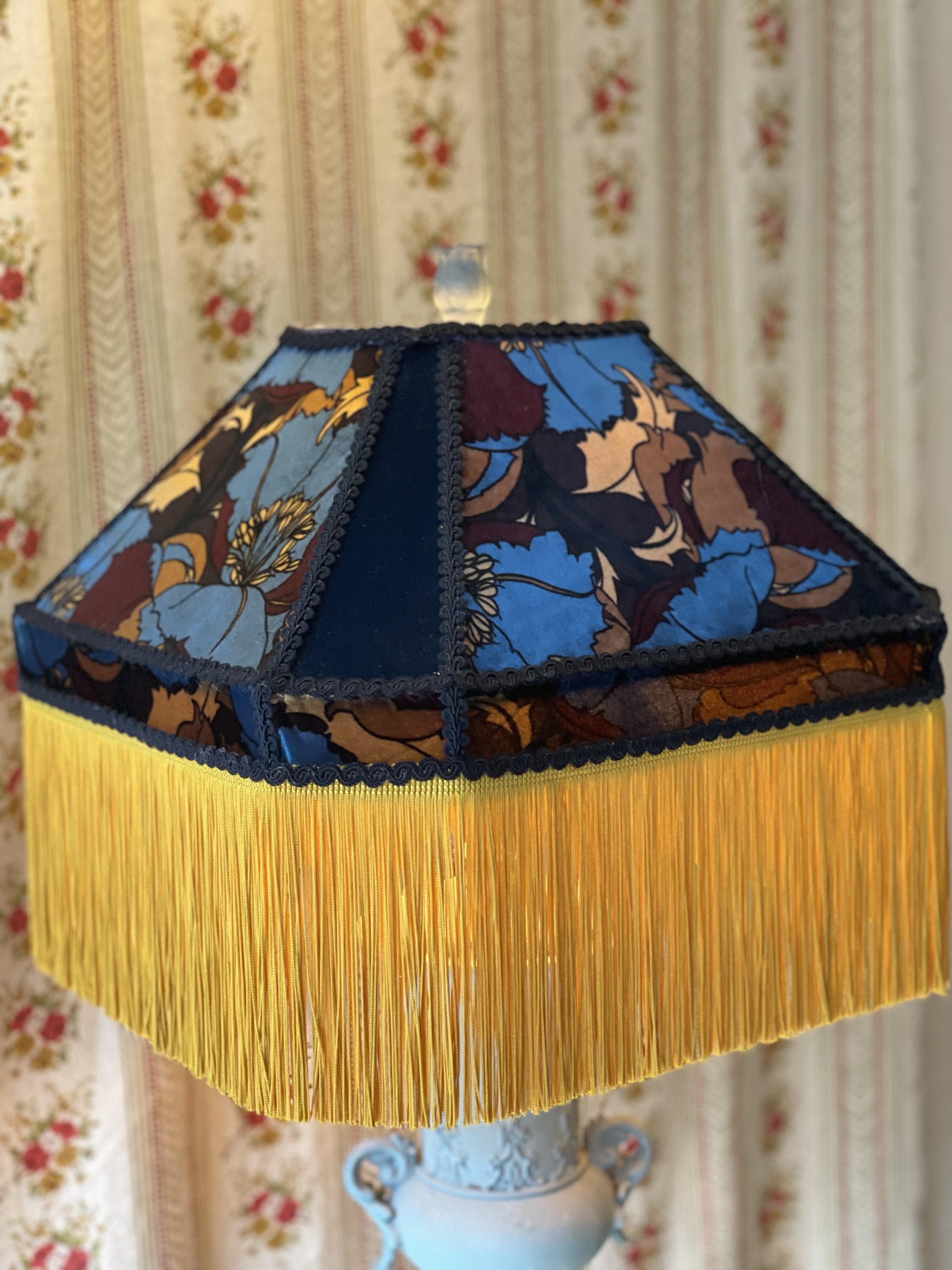 'Tahiti frame in Liberty silk velvet (this velvet is no longer made unfortunately) 16' frame