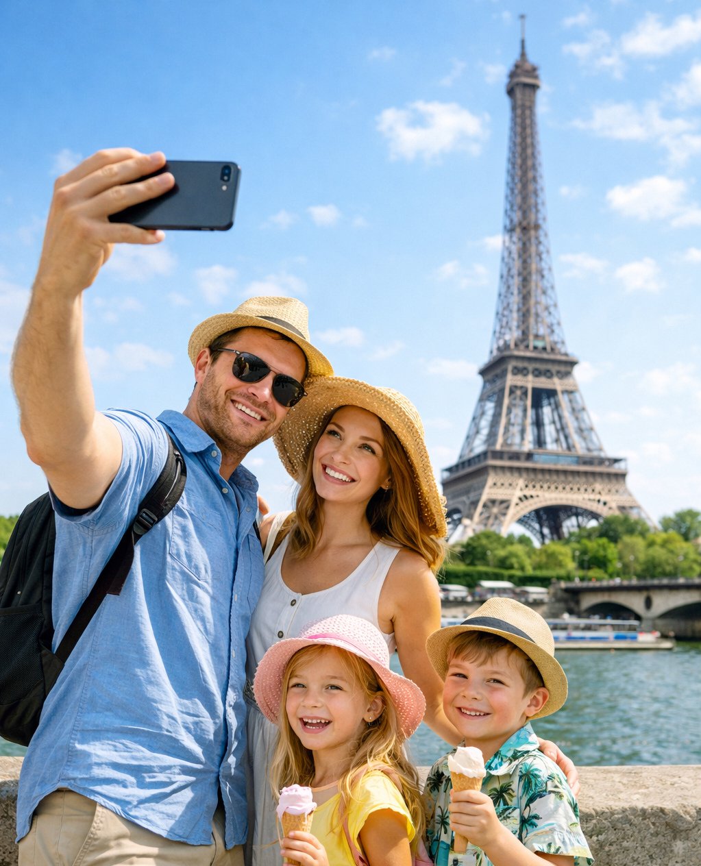Paris smiles hit different when the planning stress never shows up 🇫🇷✨⁠
This family didn&rsquo;t worry about flights, hotels, or logistics &mdash; because someone handled it all for them.⁠
⁠
And here&rsquo;s the best part: our travel planning servi