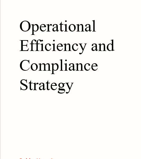 Illustrative Compliance Operations Framework (Anonymised)