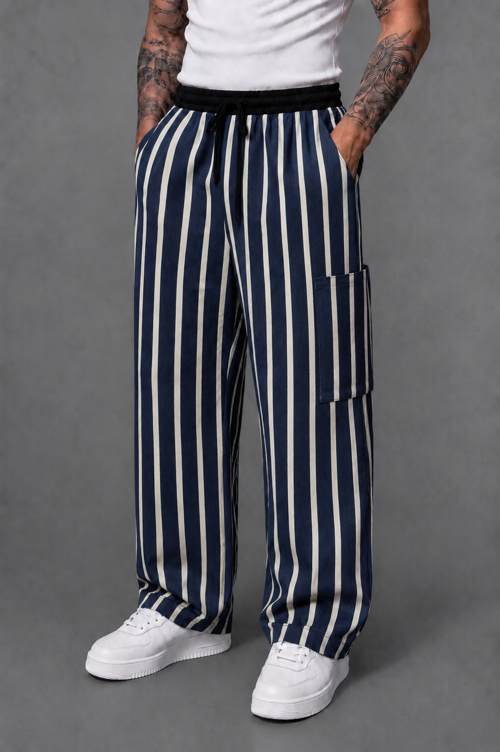 SUMMER STRIPE BLUE SKY CARGP SIZE L