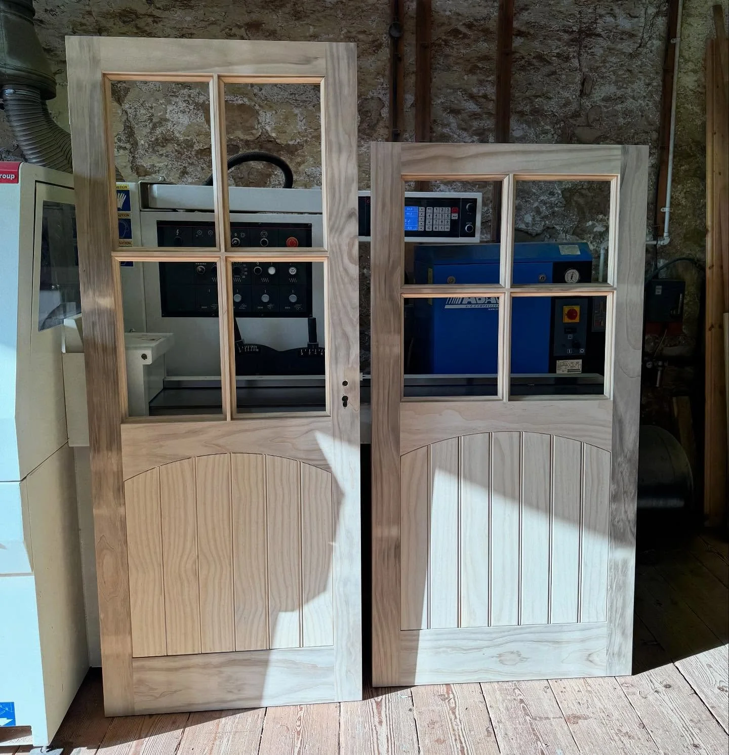 Accoya doors with a curved middle rail, was unsure about how this detail would look when the customer first suggested it but it has turned out really nicely and definitely adds a class look to these doors #accoya  #accoya&reg; #accoyawood #wood #wood