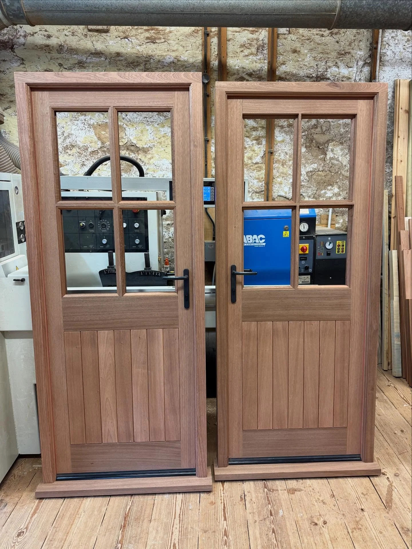Hardwood utile 56mm doors with frames. Multi point locking systems fitted for great security and adjustment #utile #wood #woodwork #door #frontdoor #bespoke #joinery #hardwood