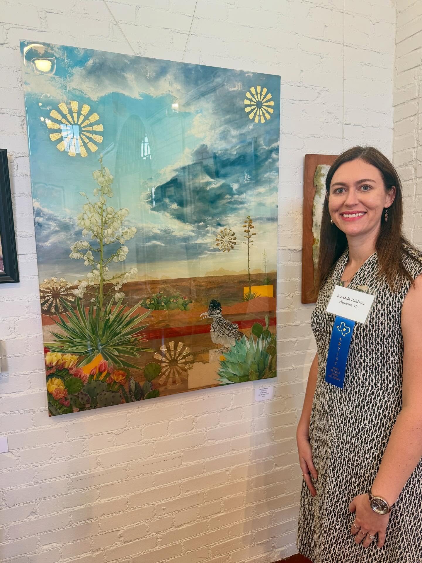 The Stars of Texas Juried Art Exhibit opens to the public today! I had so much fun at the reception yesterday seeing the amazing skills and talents of such a diverse group of artists on display. This show is beautiful. If you are in Brownwood, TX ove