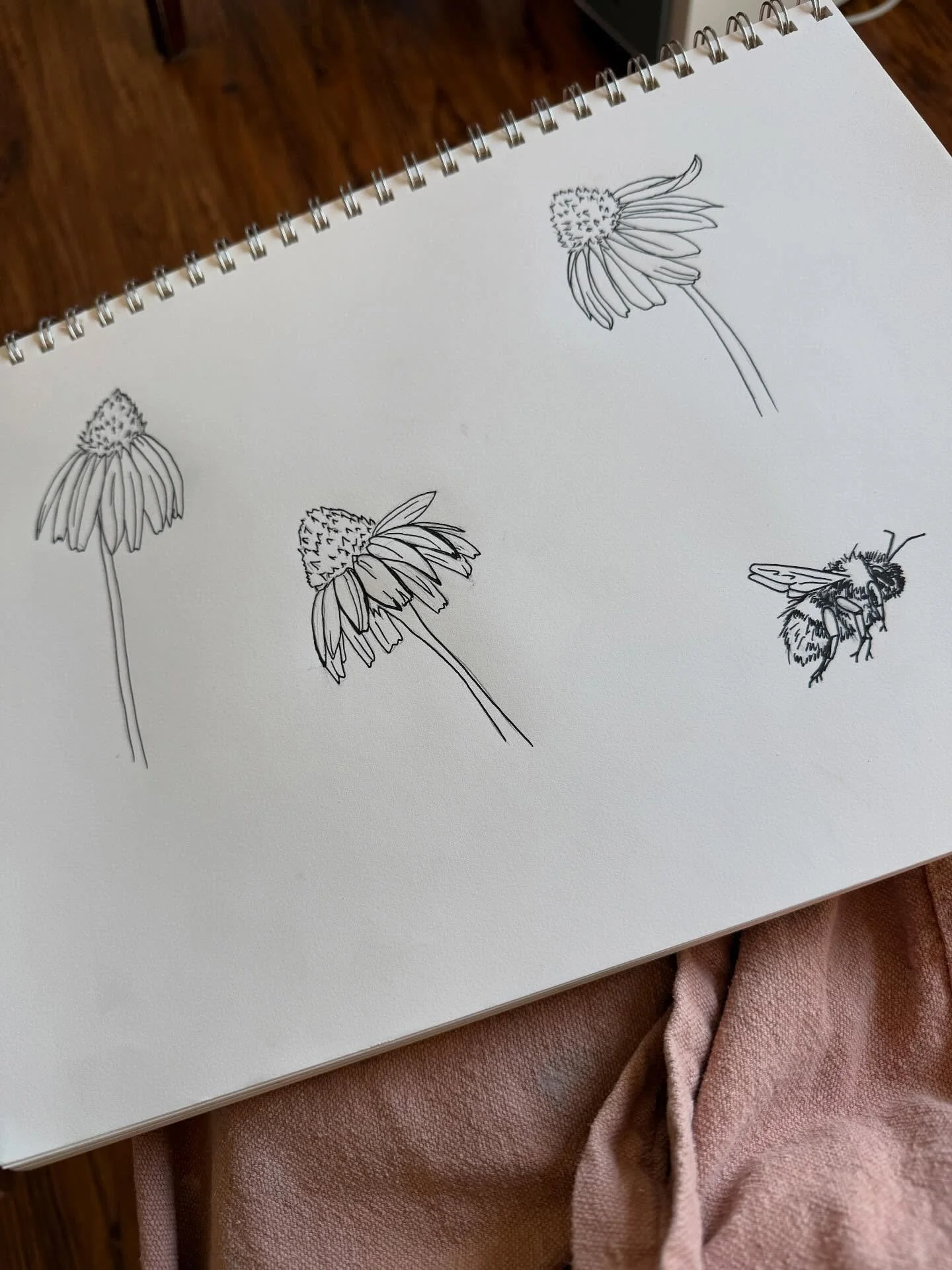 Playing around in the studio this morning with some new motifs inspired by these Spring-like temperatures. This underglaze is supposed to fire &ldquo;coral red.&rdquo; It&rsquo;s new too so I&rsquo;m anxious to see how it turns out. 

I probably shou