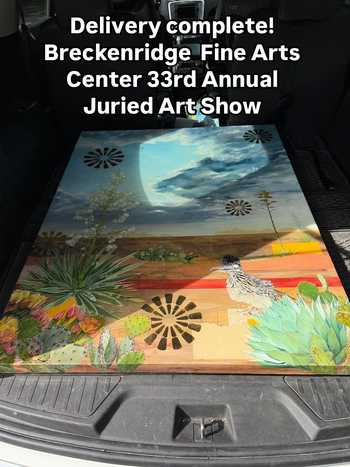 I am honored that my painting, Desert Pearls, was accepted into the Breckenridge Fine Arts Center 33rd Annual Juried Art Show. The show will have artists represented from eight different states and from over forty cities across Texas.  Opening day wi