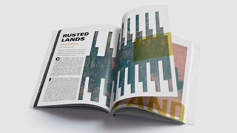 Ghosted Magazine layout mockup