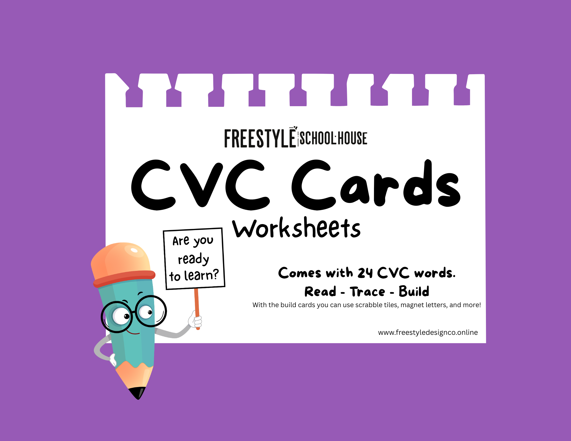 CVC Words | Read It - Trace It - Build It | Fun Phonics Practice for Early Readers!