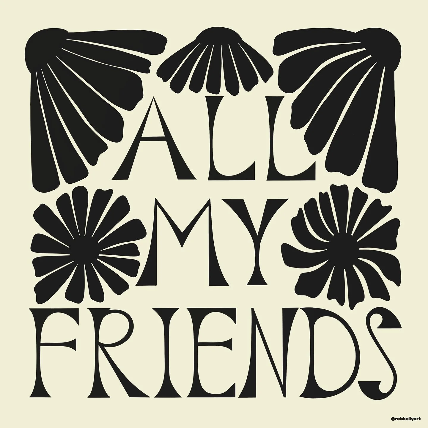 Day 7 of the @letteringstylechallenge 
✍️ Lettering Prompt: Floral 
🎵 Album: All My Friends, by Aoife O&rsquo;Donovan @aoifemaria 

All My Friends, released in 2024, is a gorgeous album by Aoife O&rsquo;Donovan, inspired by the women&rsquo;s suffrag