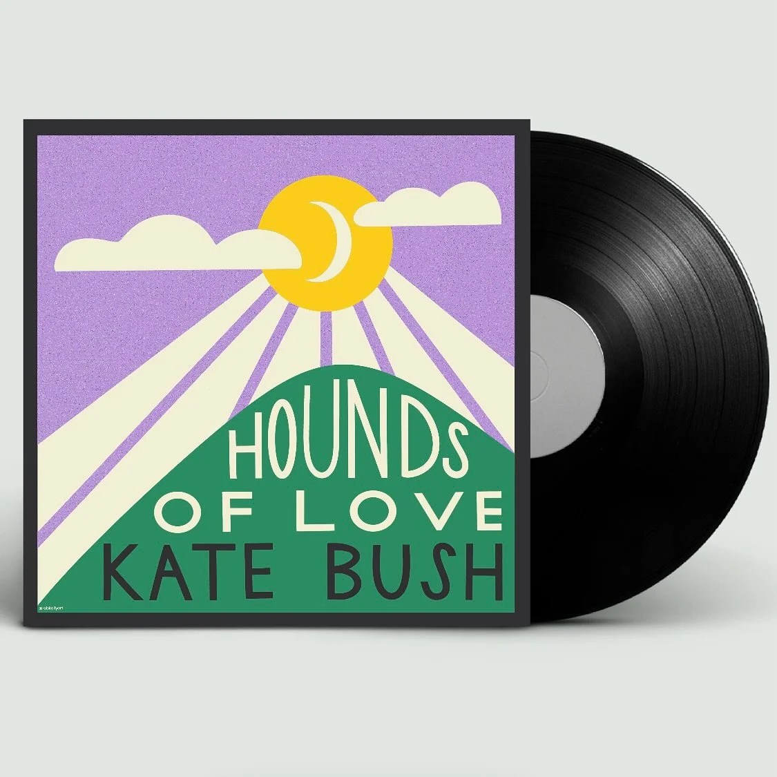 Day 13 of the @letteringstylechallenge 
✍️ Lettering Prompt: Sans Serif 
🎵 Album: Hounds of Love, by Kate Bush @katebushmusic 

Kate Bush released Hounds of Love in 1985, a couple of months before I was born. 🙌 It is her best-selling album, and rea