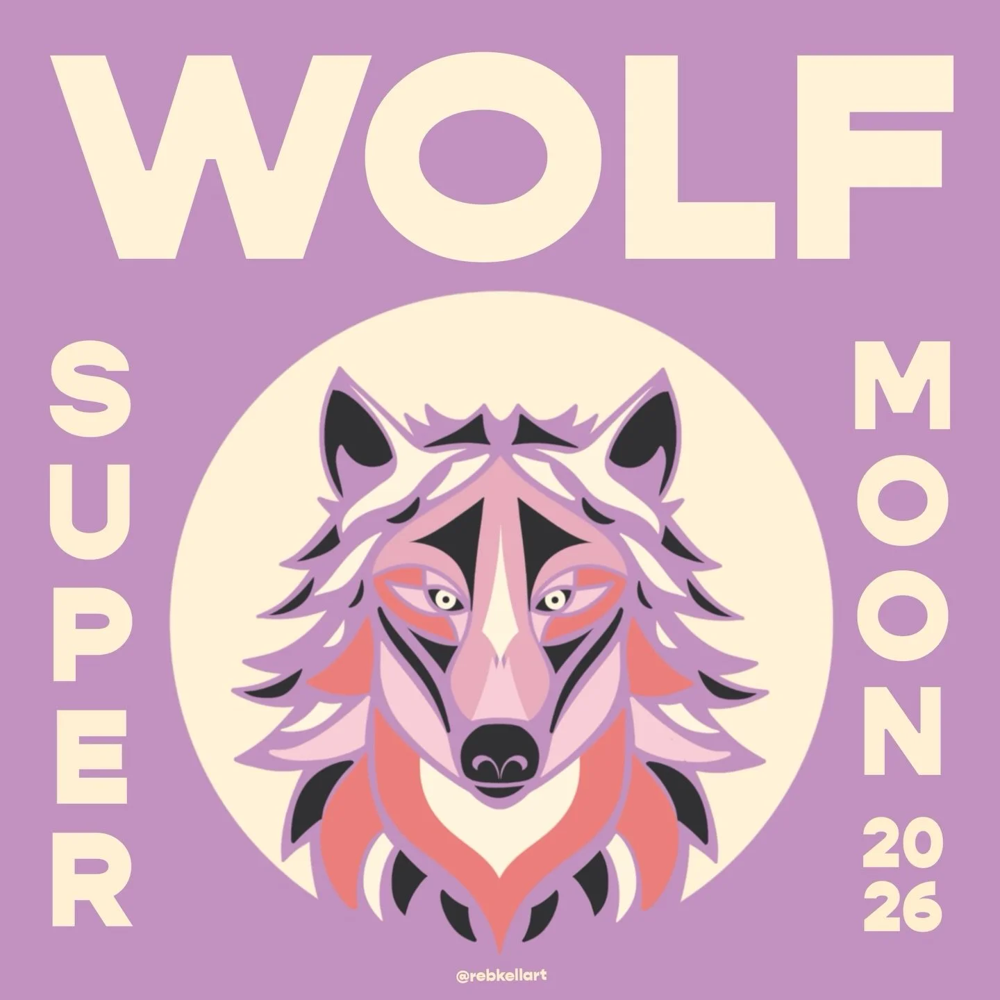 The first full moon of 2026 is the Wolf Super Moon, beginning on January 3rd 🌙🐺✨

The Wolf Moon was originally named for increased wolf howling, due to food scarcity during this time of winter in the Northern Hemisphere. Astrologically, the Wolf Su