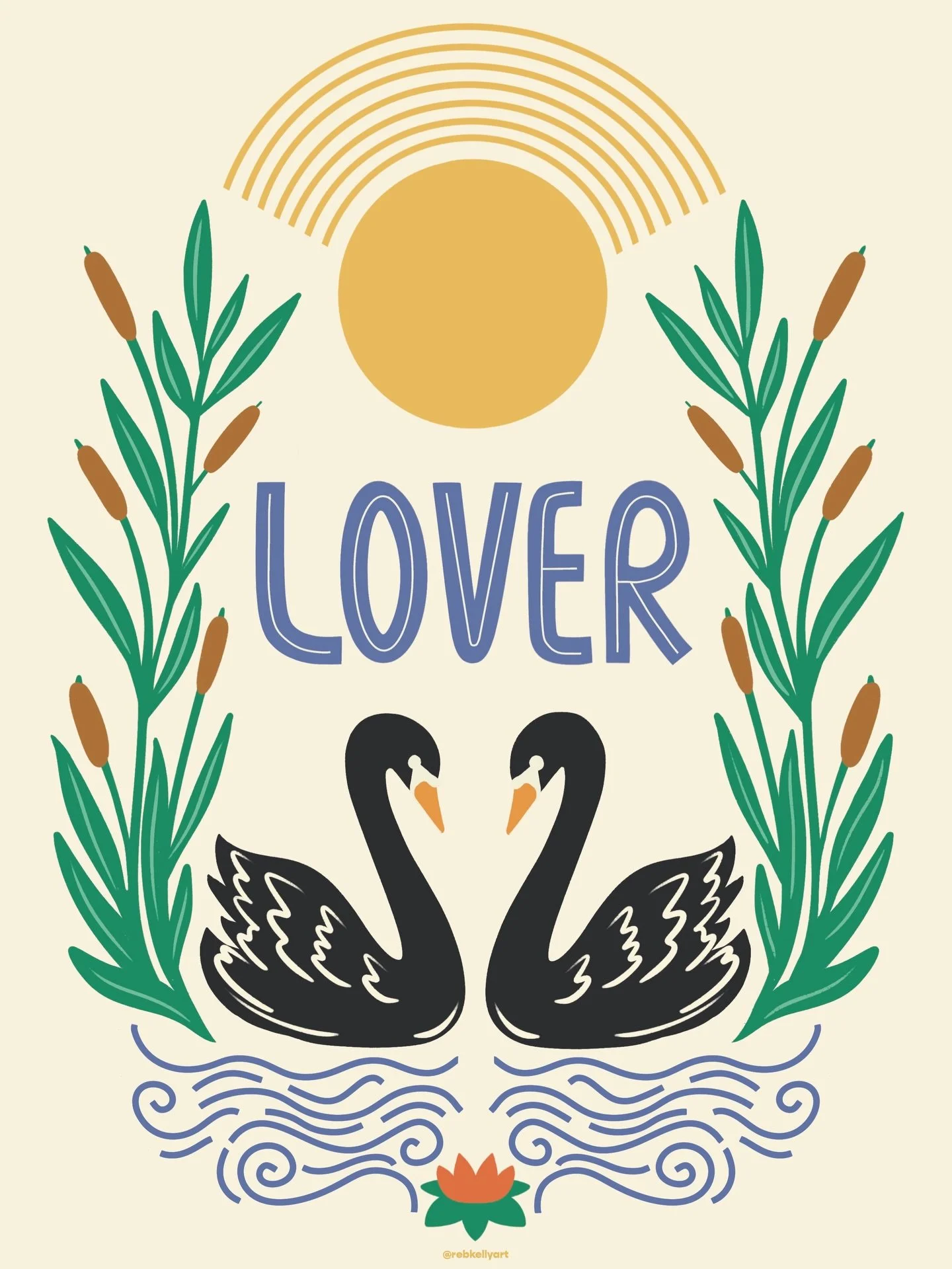 I just wanna love like swans 🦢🖤

I recently did a test print run of this illustration for a greeting card, but I am not loving the glossy, coated finish...🤦🏼&zwj;♀️ The hard part about product development is spending money just to try out differe