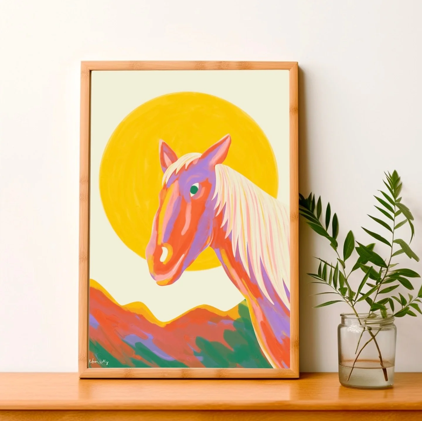I&rsquo;ve submitted these pieces for the 2026 Slowdown Studio Art Print Call! What do you think ?? I decided to go for colorful and bright themes, in honor of the Spring Equinox today.☀️✨

@slowdownstudio #slowdownprint2026 #firehorse #desertsky #ra