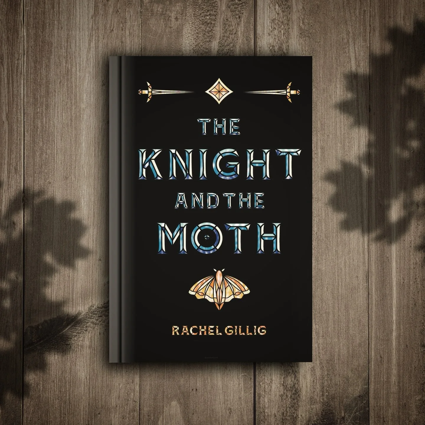 The Knight and the Moth by @rmgillig was one of my favorite reads of 2025. I knew I had to design an alternative book cover for it! I decided to go for stained glass lettering, as a nod to the gothic cathedral vibes, that Rachel so beautifully descri
