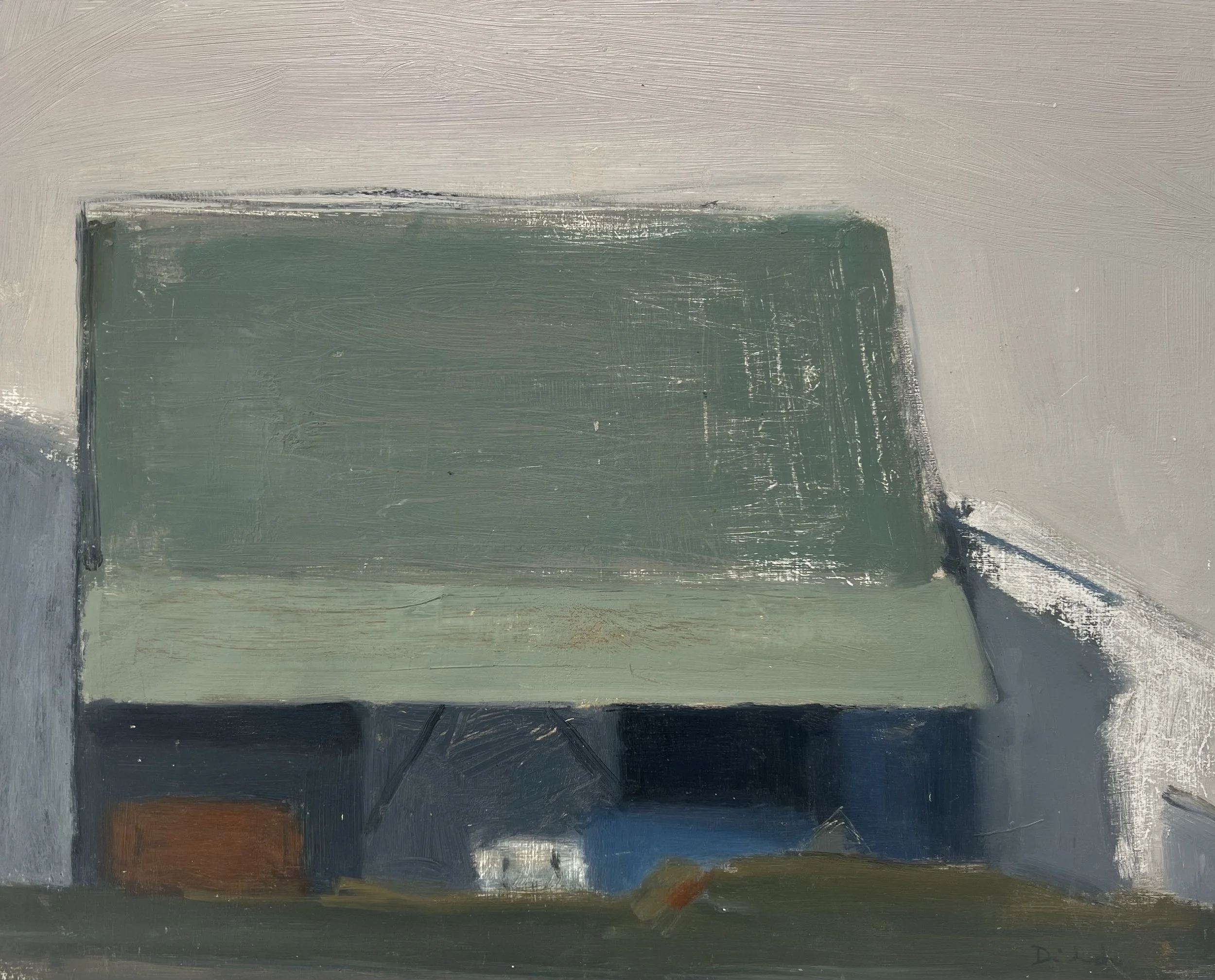 'Welsh barn',
Oil on board