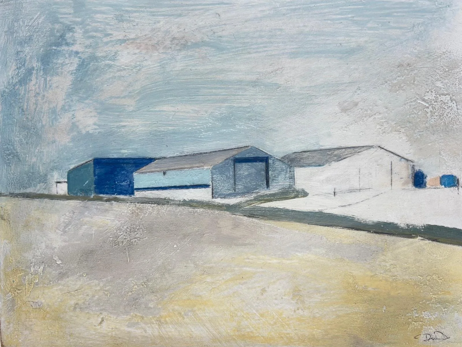 'On the Hill',
Acrylic on board