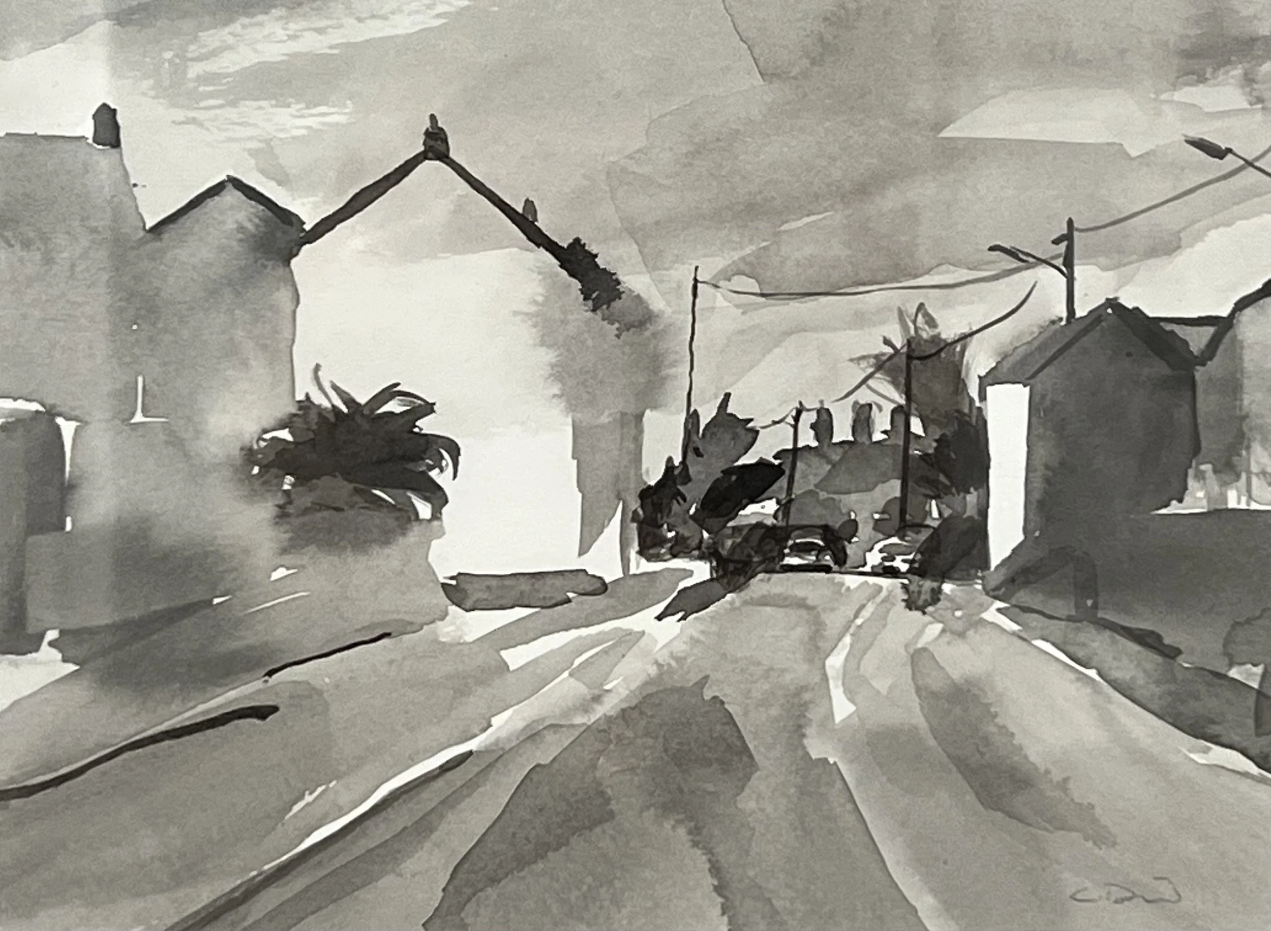 'B3306 Cornwall',
Ink on paper, SOLD