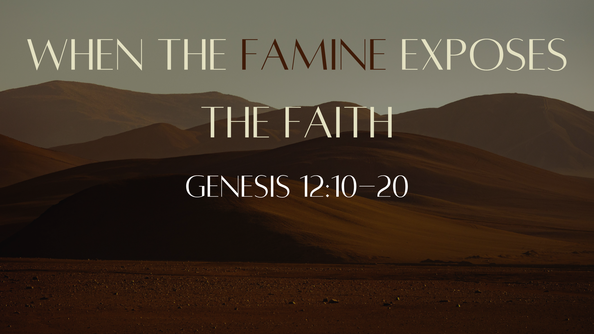 The Heart of a Quitter: When the Famine Exposes the Faith