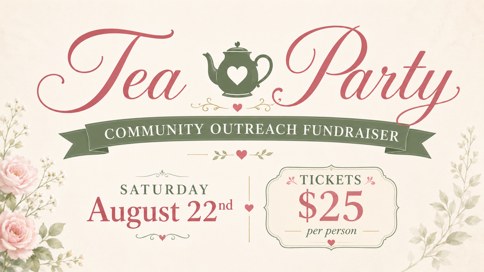 Tea Party Fundraiser - Women’s Ministry Event