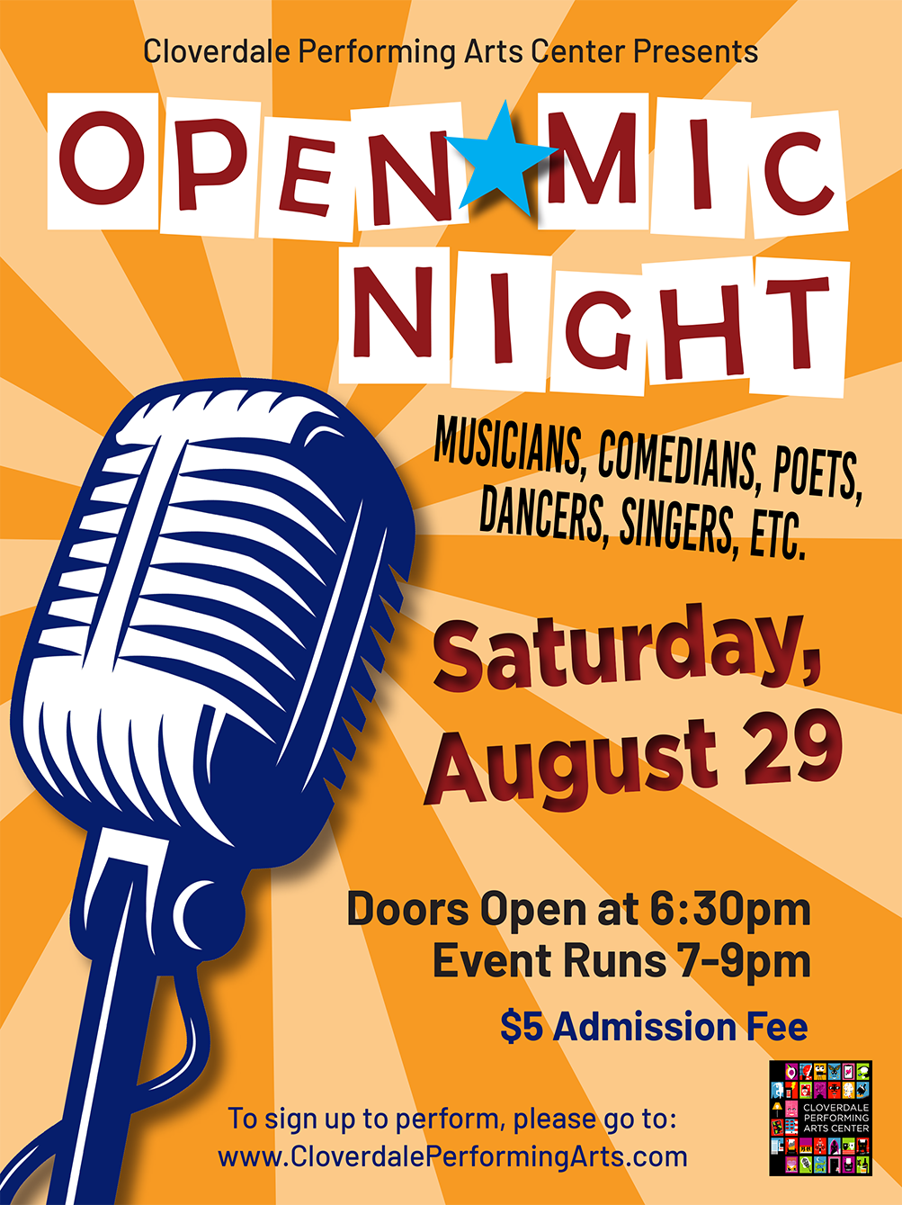 Open Mic Night - August 29