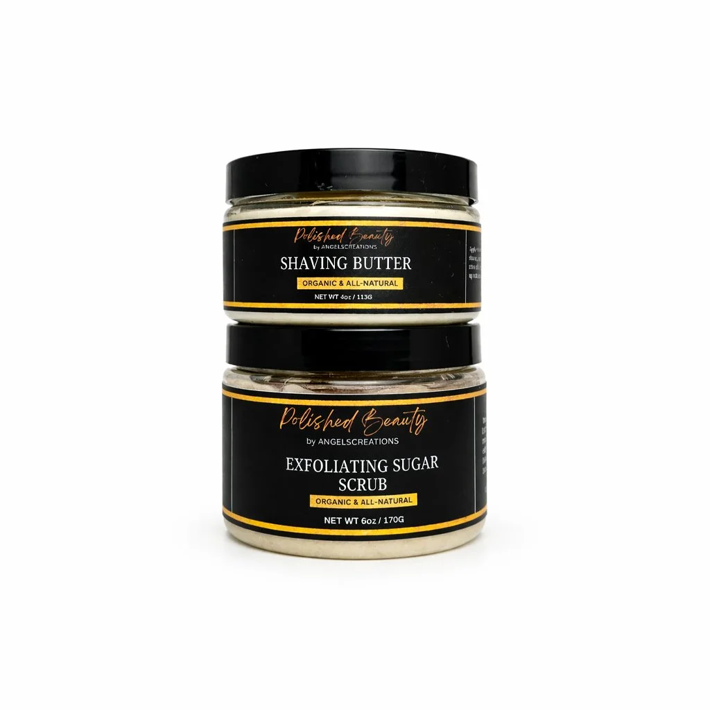 Smooth Skin Duo- • Exfoliating Sugar Scrub • Shaving Butter