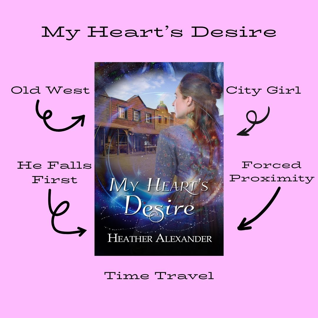 My Heart&rsquo;s Desire, book two in the Kincaid Brothers series, is now available for preorder. 

Here&rsquo;s what you&rsquo;ll get:
💘Time Travel
💘Old West
💘Small Town
💘Lawman
💘City Girl
💘Forced Proximity
💘He Falls First
💘Fierce Heroine
💘D