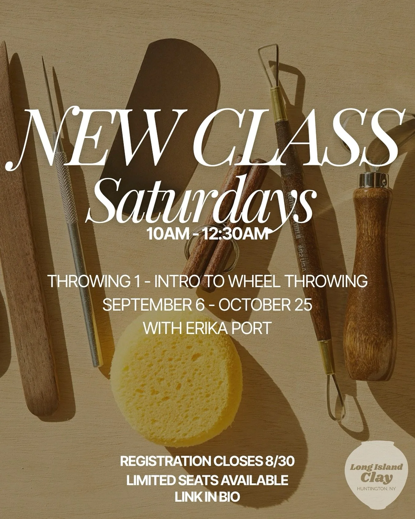 You asked, we answered! New class Alert! 🚨 
Saturday AM THROWING 1 - INTRO with @erikasatokoport 
We get asked often &ldquo;can I do this, even if I&rsquo;ve never touched clay before?&rdquo; Of course you can! This class is for absolute beginners w