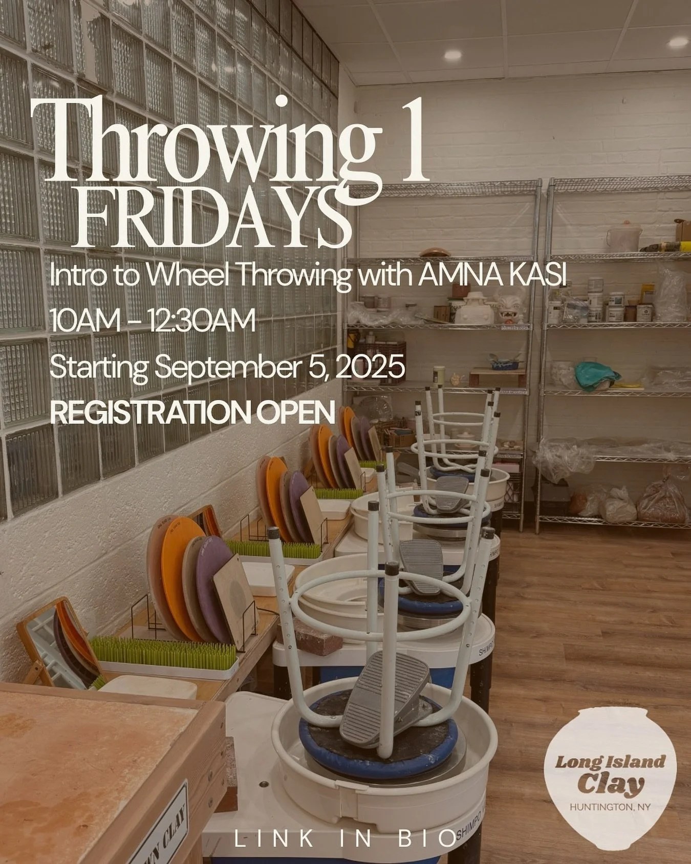 Sign up for Throwing 1 with @crazybibi5 Friday mornings 10AM 
Amna is the newest instructor to join our team and has so much to offer! Her surface design and treatment of clay along her experience with hand building incorporates an elevated level of 