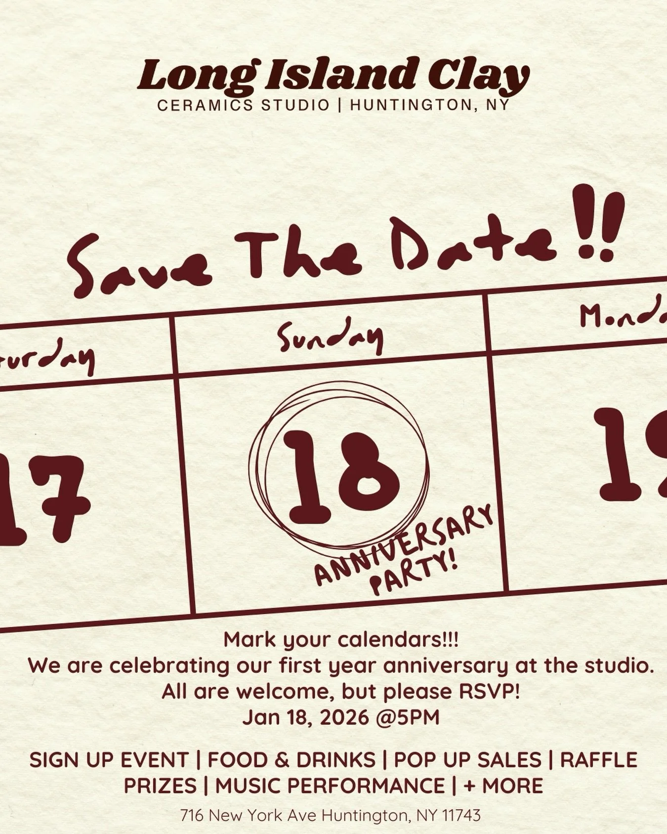 Save the date! We are coming up on one year at the studio! We cant believe how fast the year went by. We are planning to have a party similar to our grand opening, RSVP will be live on our website later this afternoon. There will be a sign up event f