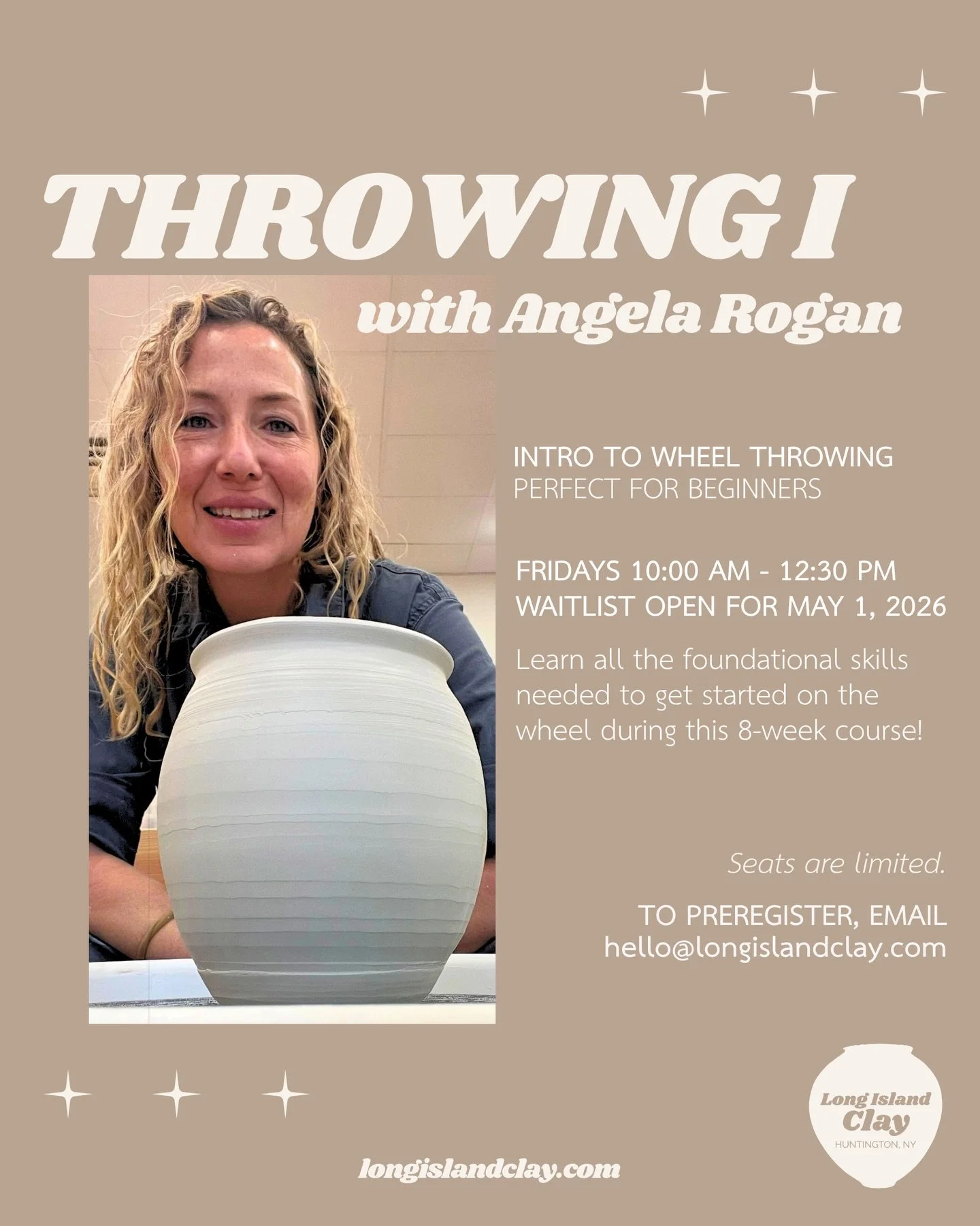 Open class alert!

We&rsquo;ve got a handful of spots open for @3rdbird&rsquo;s Throwing 1 class on Fridays from 10:00 am - 12:30 pm. If you&rsquo;re new to the wheel and seeking a creative, supportive environment this class is for you!

This class s