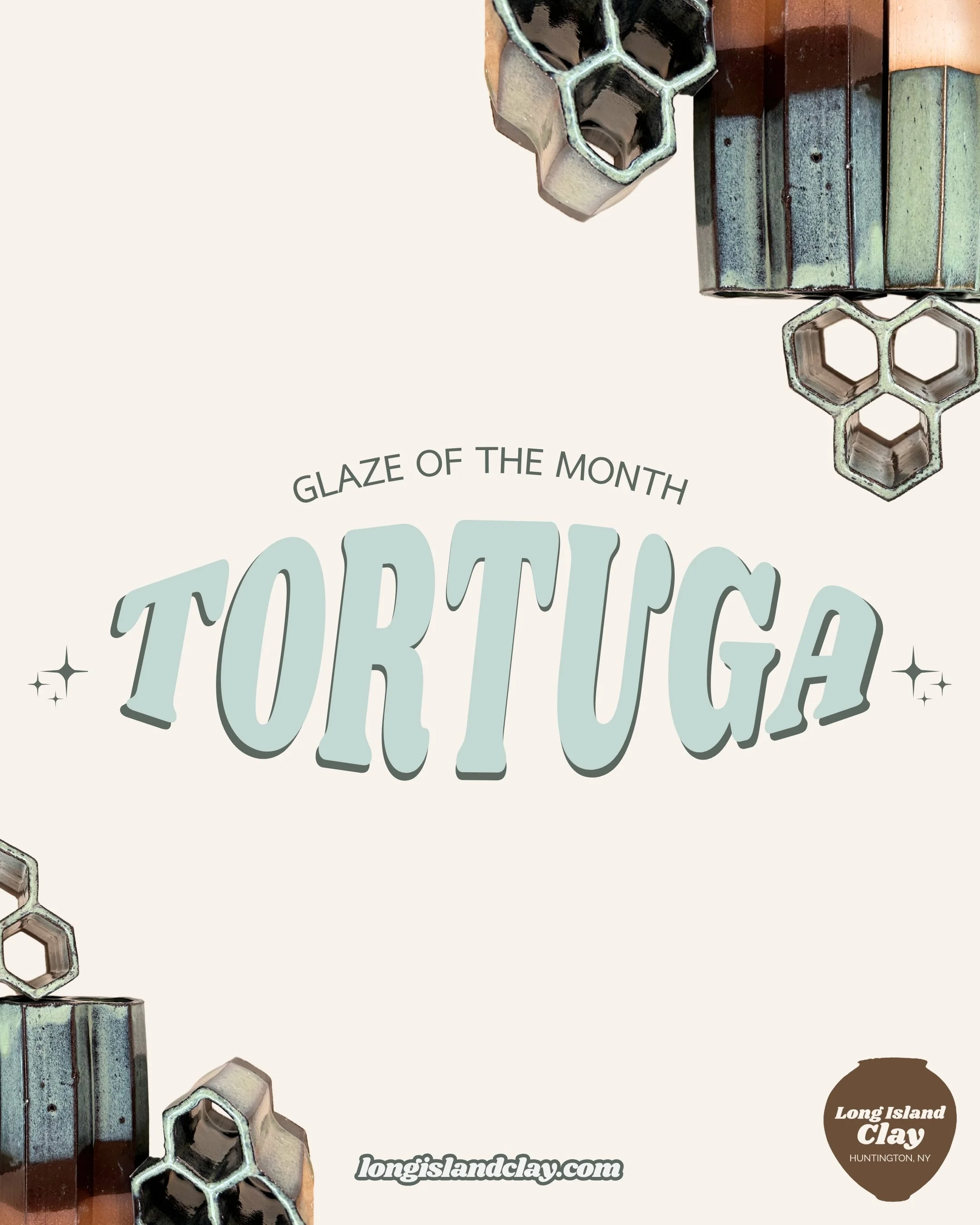 Introducing our glaze of the month for June!

New to our growing glaze selection, Tortuga has quickly become a studio favorite. 

We love to see how our students and members have been using it on different clay bodies, forms, and textures. Swipe thro