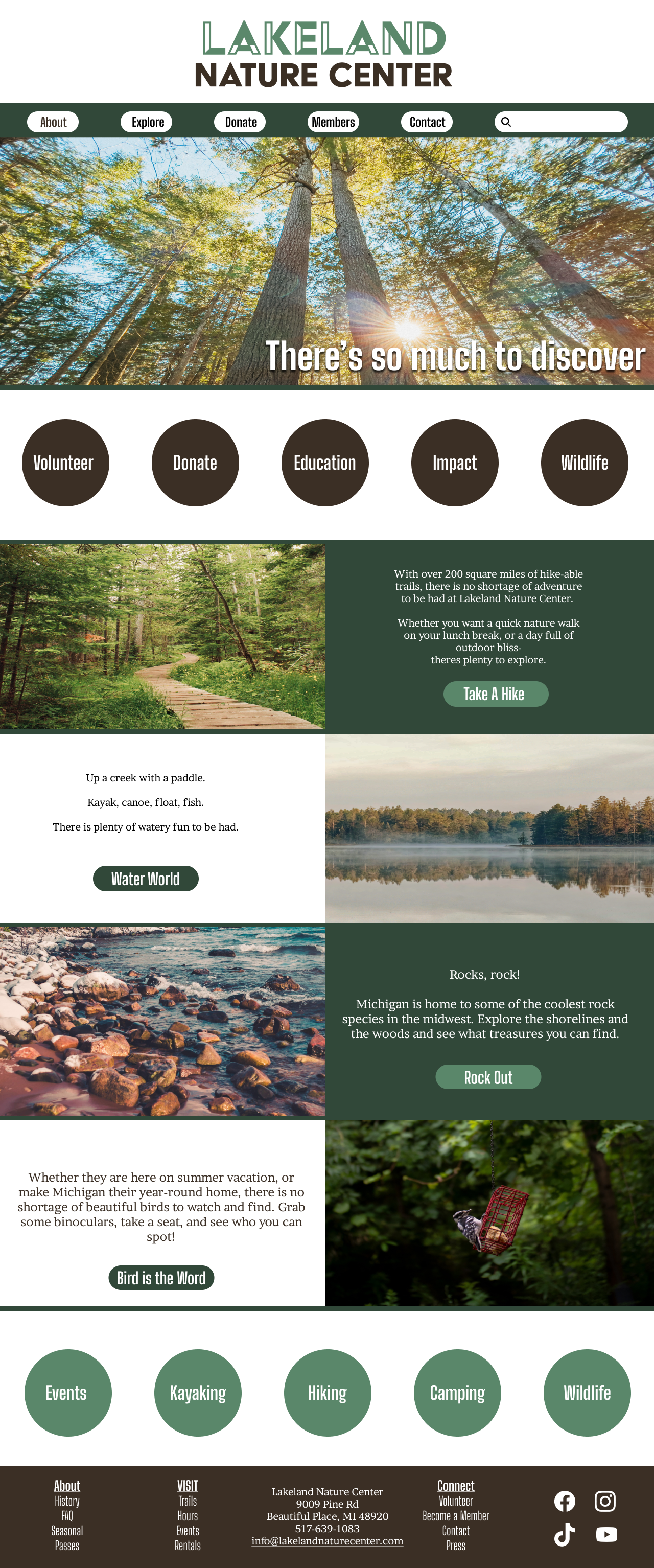 Lakeland Nature Center Homepage