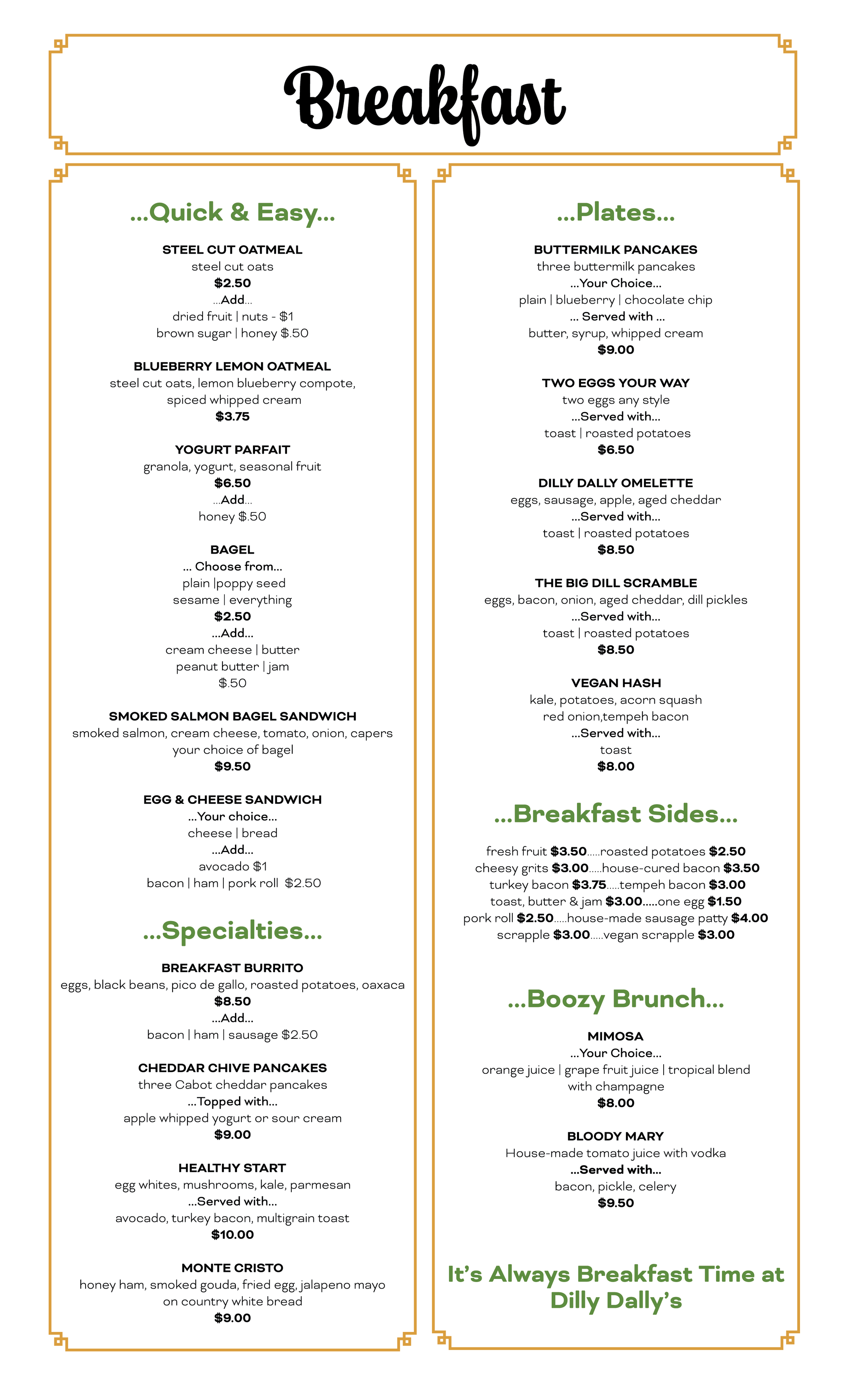Menu Inside