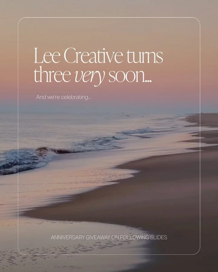 We are officially less than 50 days away from celebrating three years of Lee Creative, and it feels only right to mark the moment with immense gratitude.

This brand has been built with intention, care, and a deep commitment to thoughtful strategy, m